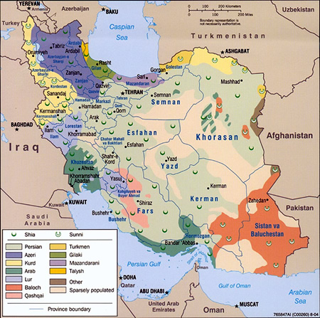 Iran ethnoreligious terrirories